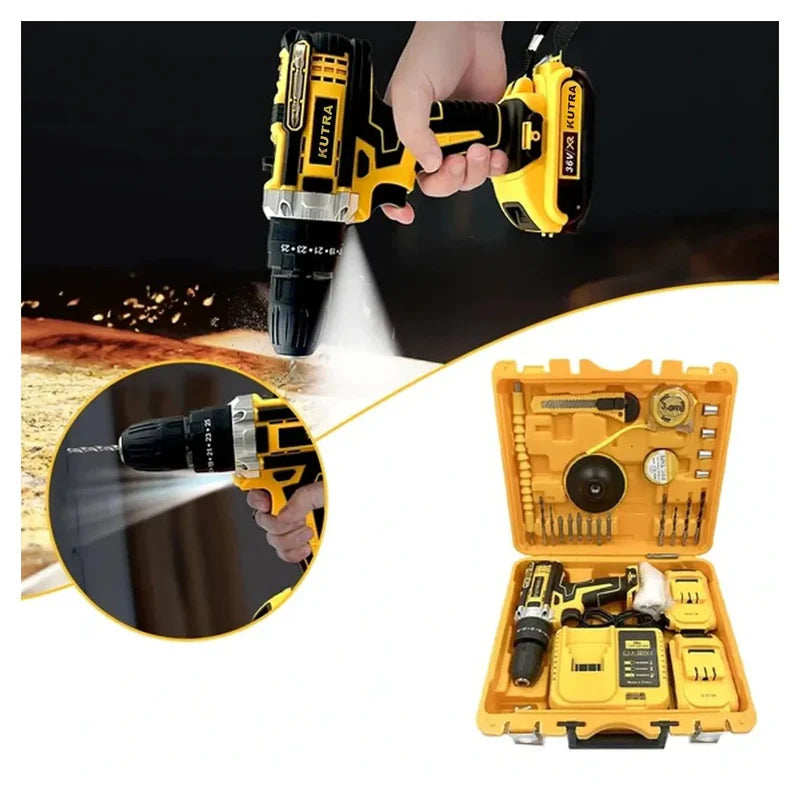 KUTRA 48V Brushless Cordless Drill Machine – Heavy Duty Power Drill